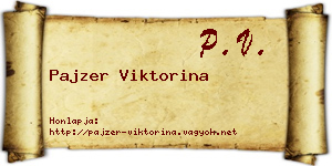 Pajzer Viktorina névjegykártya